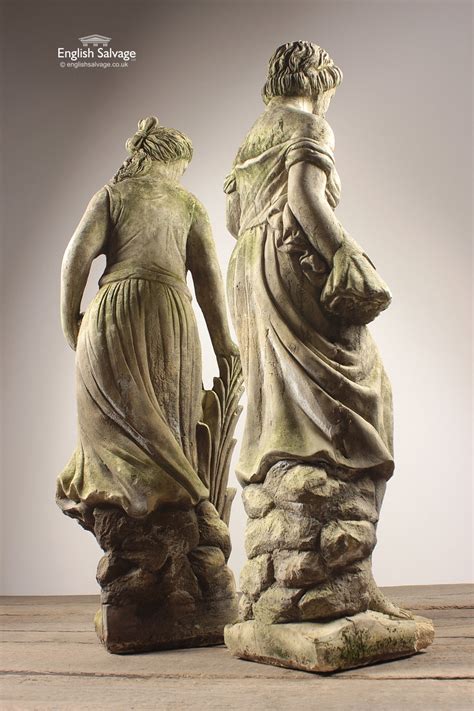 Composition Stone Female Garden Statuefigure