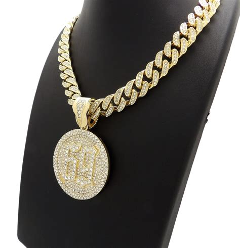 Tekashi 69 6ix9ine Pendant Lab Diamond Gold Cuban Link Chain Necklace