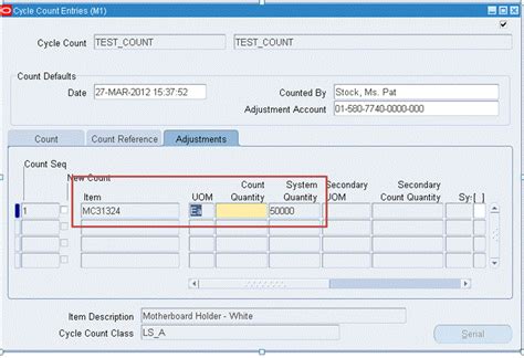 Oracle Scm R12 Cycle Counting