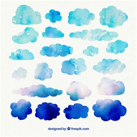 Watercolor Clouds Vector Free Download