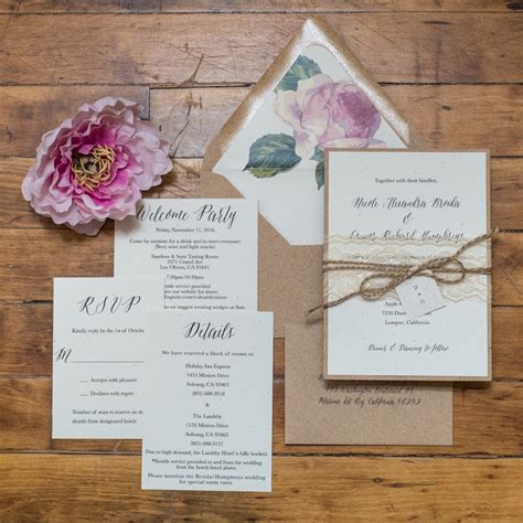 Rustic Chic And Rustic Vineyard Wedding Invitations Too Chic And Little