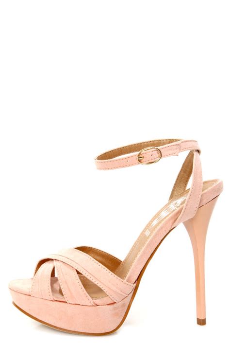 Cherry 2 Blush Ruched Strappy Platform Dress Sandals 2900