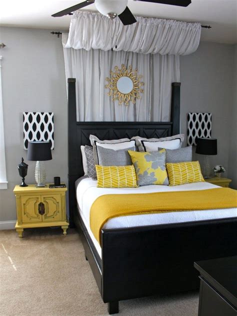 Black And Yellow Bedroom