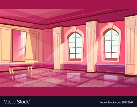 Cartoon Castle Palace Ballroom Background Vector Image