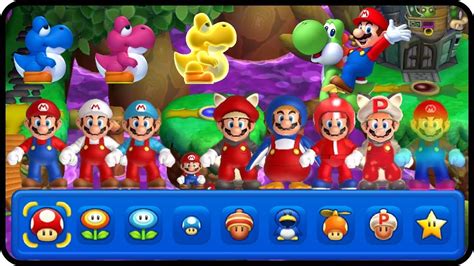 New Super Mario Bros U All Power Ups Youtube