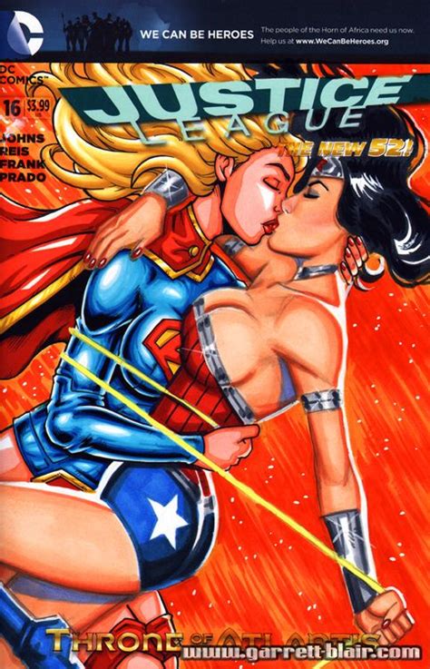 Lesbian Comic Book Cover Wonder Woman And Supergirl