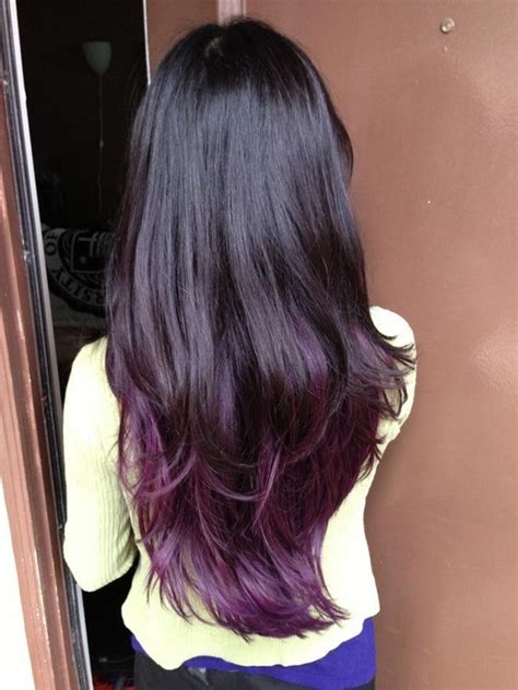 Purple Tips Asian Hair Hair Color Purple Hair Styles Purple Hair
