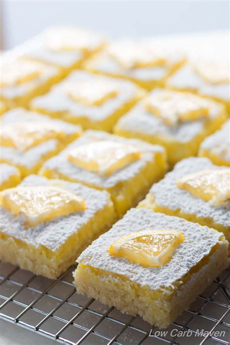 For contributor requests, please email info@tasteaholics(dot)com. Low Carb Lemon Bars (sugar free) | Low Carb Maven