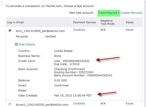How to get paypal credit card number. Paypal sandbox test credit card numbers - Stack Overflow
