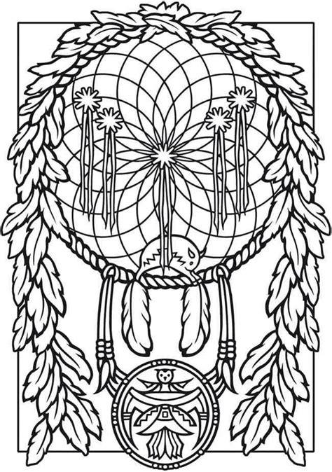 Coloring Pages Dream Catchers Coloring Home