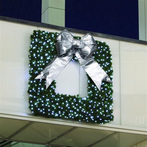Square Framed Commercial Wreath | Commercial Christmas Supply - Commercial Christmas Decorations ...
