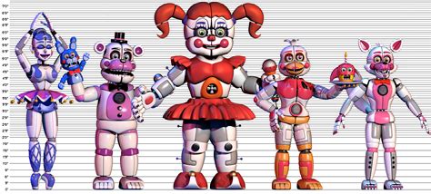 Sister Location Animatronic Heights Models By Me R Fivenightsatfreddys