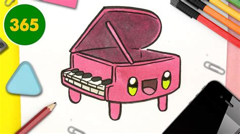 How To Draw A Cute Piano Kawaii Youtube