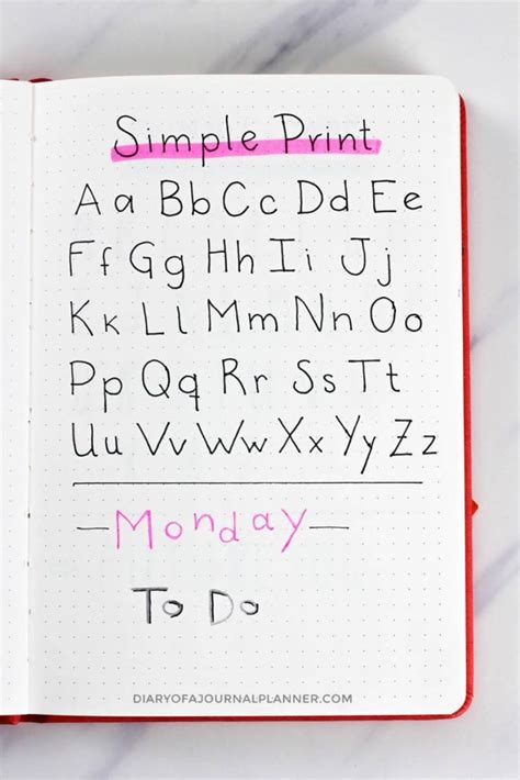20 Best Bullet Journal Fonts For Your Bujo Pages