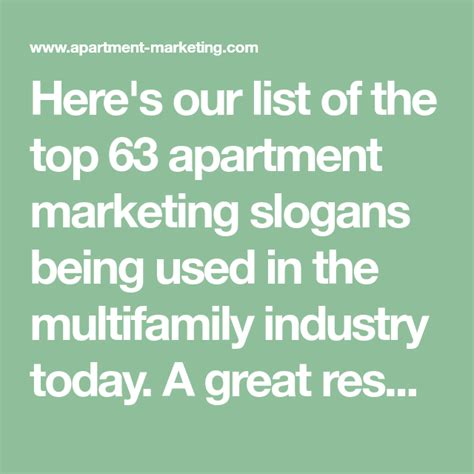 63 Catchy Apartment Marketing Slogans Use These Today In Your