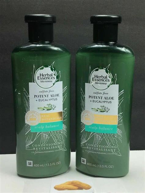 2x Herbal Essences Bio Renew Potent Aloe Eucalyptus Conditioner Scalp