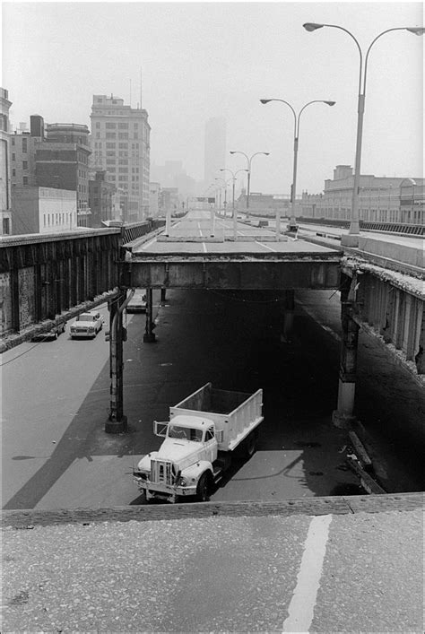 View Of A Collapsed Section Of The West Side Highway New York New