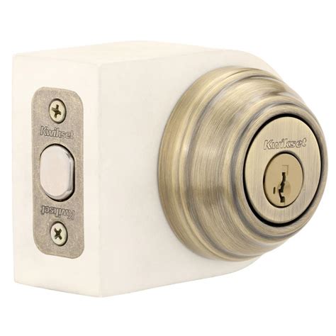 Kwikset 980 Series Antique Brass Single Cylinder Deadbolt Featuring