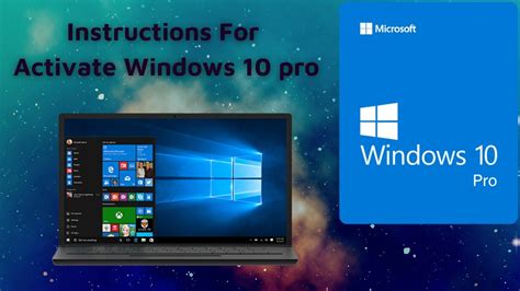 Instructions To Activate Windows 10 Pro Professional 3264 Bit Youtube