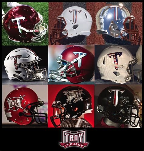 Troy Trojan Helmets Troy University Troy Al Troytrojans Onetroy