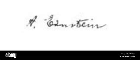Albert Einsteins Signature Stock Photo Alamy