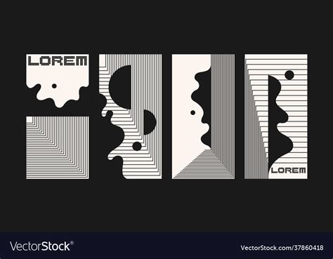 A Set Abstract Design Backgrounds Royalty Free Vector Image