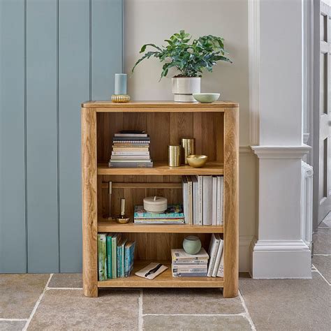 Romsey Natural Solid Oak Small Bookcase Oak Furnitureland
