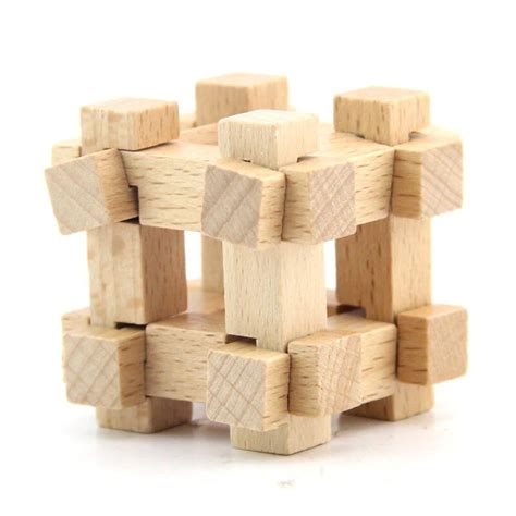 Brain Twister Puzzle Készlet 6 Játék Fémből és Fából Gyerekeknek és