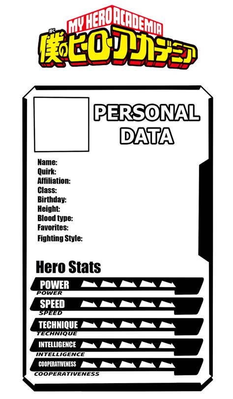 The Best 29 Character Sheet Bnha Oc Template