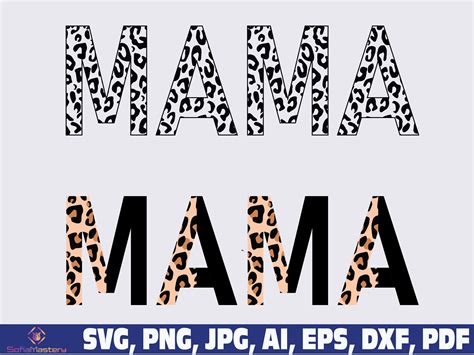 Mama Half Leopard Print Png Svg Mama Svg Png Mom Svg Mom Etsy Australia