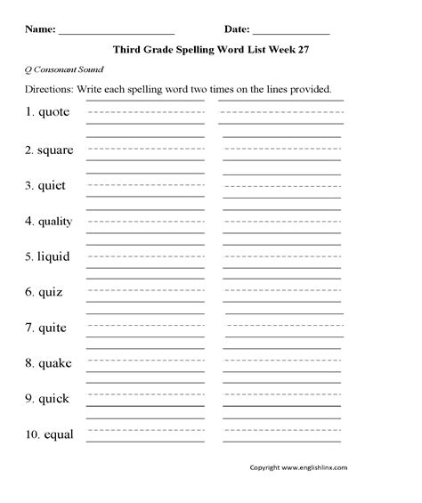 Start studying 3rd grade spelling words. Spelling Worksheets | Third Grade Spelling Words Worksheets