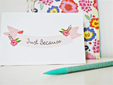 Just Because Card Free Printable Friday A Joyful Riot