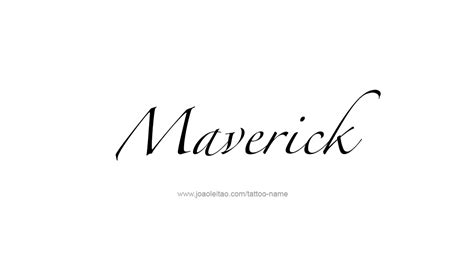 Maverick Name Tattoo Designs