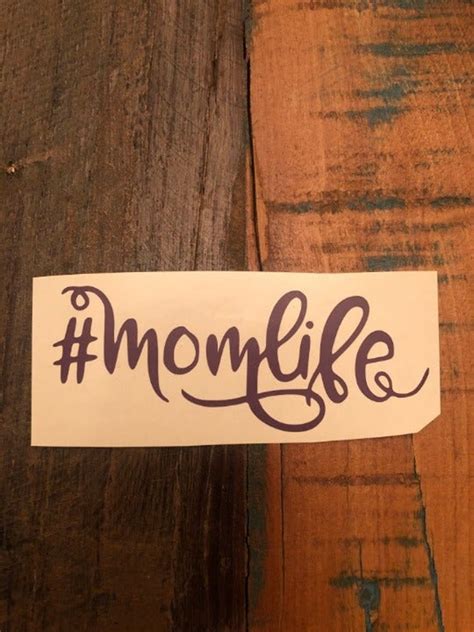 Hashtag Mom Life Sticker Hashtagmomlife Vinyl Decal Etsy