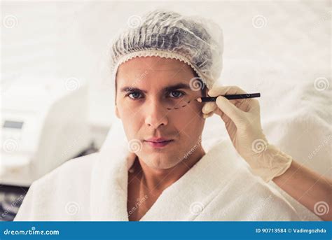 Man At The Beautician Stock Photo Image Of Botox Clearing 90713584