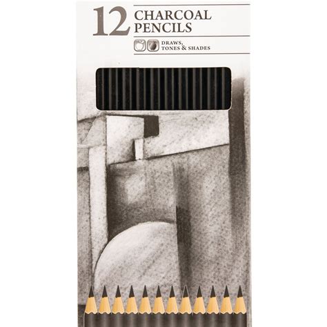 12 Charcoal Sketching Pencils