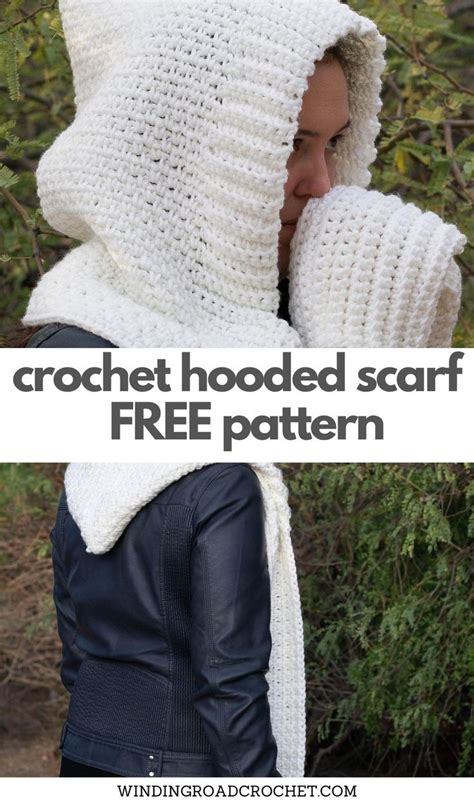 woodland hooded scarf crochet pattern with video tutorial winding road crochet crochet