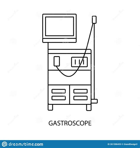 Equipment For Endoscopy Icon Line In Vector Stock Vector