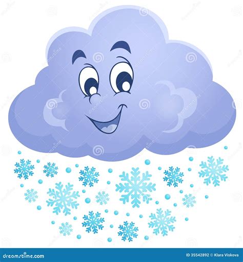 Winter Cloud Theme Image 1 Stock Vector Image Of Snow 35542892