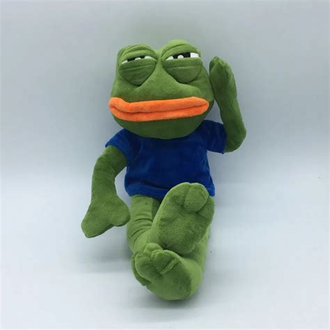 Baby Toy Green Sad Frog Plush Toys Soft Stuffed Animal Dolls Funny T