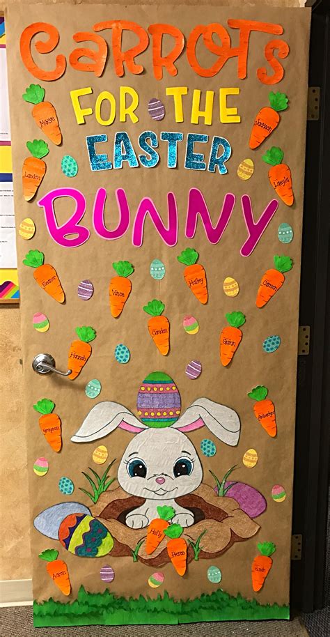 Easter Bunny Classroom Door Easter Classroom Decorations Easter Door