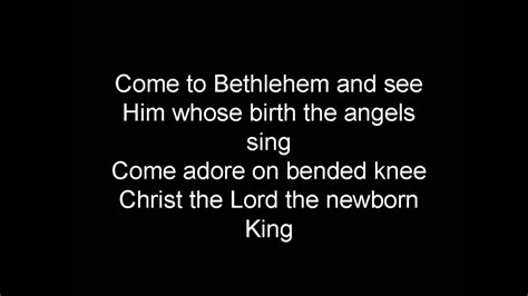 Come, adore on bended knee, christ, the lord, the newborn king. Angels we have heard on high (with lyrics) - YouTube