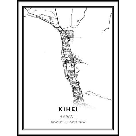 Kihei Map Poster | Map poster, Poster making, Poster