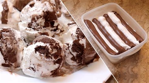 Easy Marble Ice Cream Recipe Without Condensed Milk Homemade Chocolate Vanilla Ice Cream