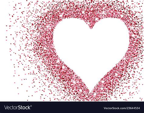 Red Glitter Heart Valentine Background Royalty Free Vector
