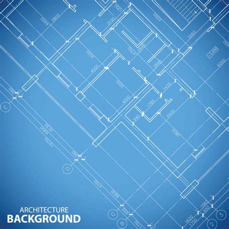 Blueprint Building Structure Background Stock Vector Image By