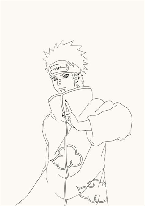 Imagenes de animes para dibujar de naruto. Dibujo para colorear Naruto - Pein