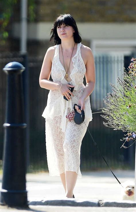 Daisy Lowe In A White See Through Dress Was Seen Out In London 0826
