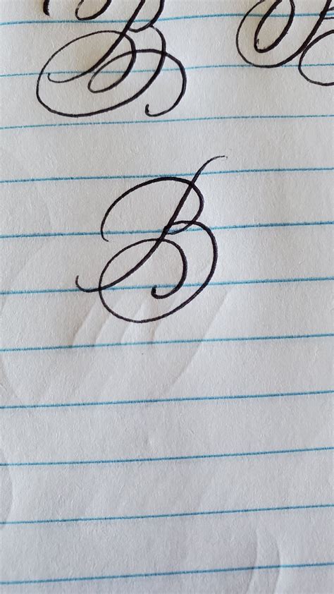 Letter B In Cursive Lettering Cursive B Script Lettering