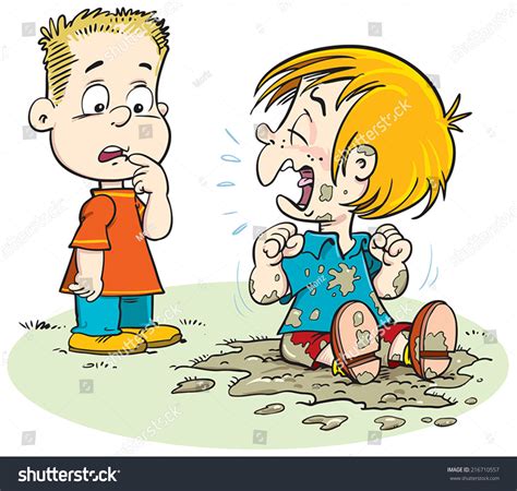 Dirty Child Stock Vector Illustration 216710557 Shutterstock